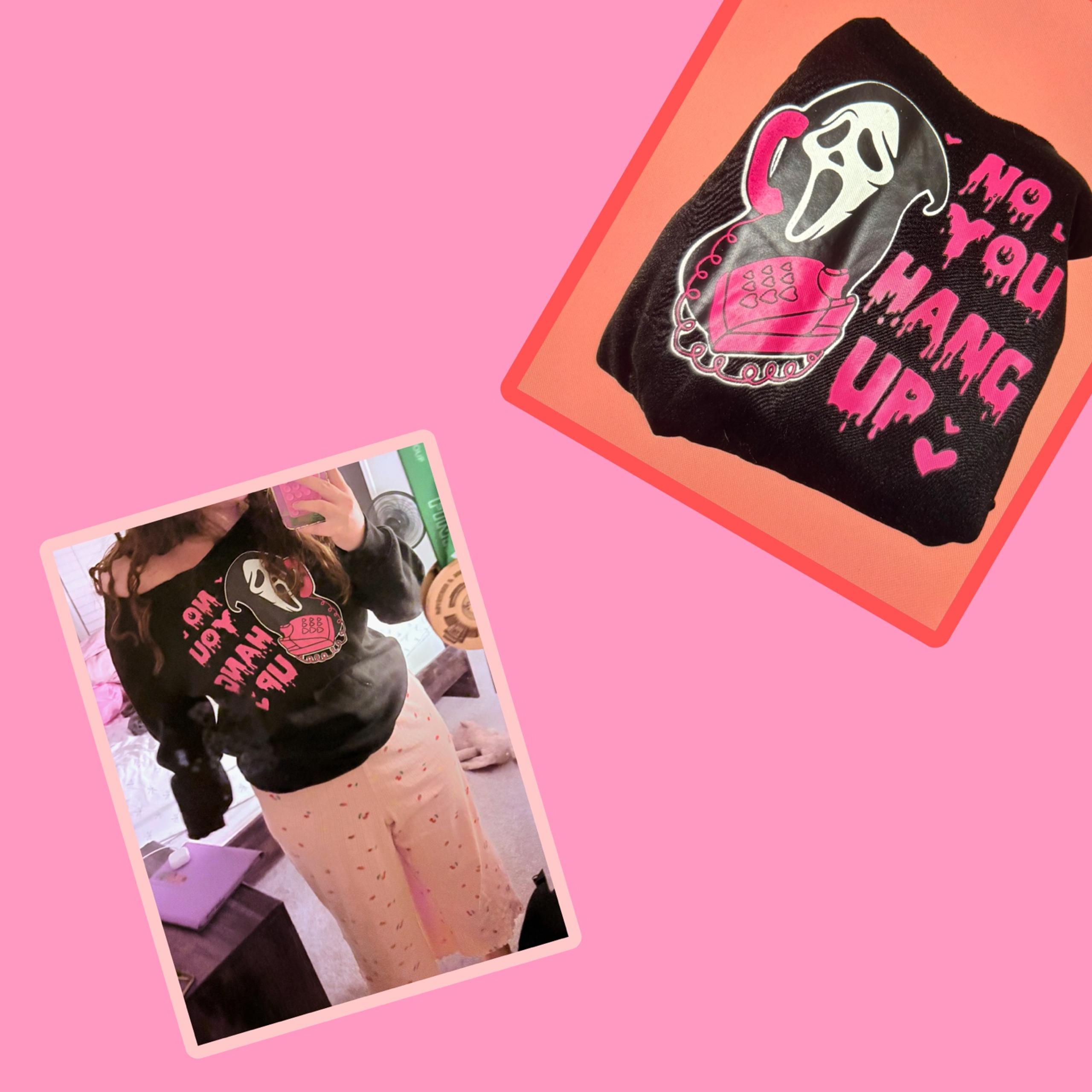Pink and Black Scream Hoodie!