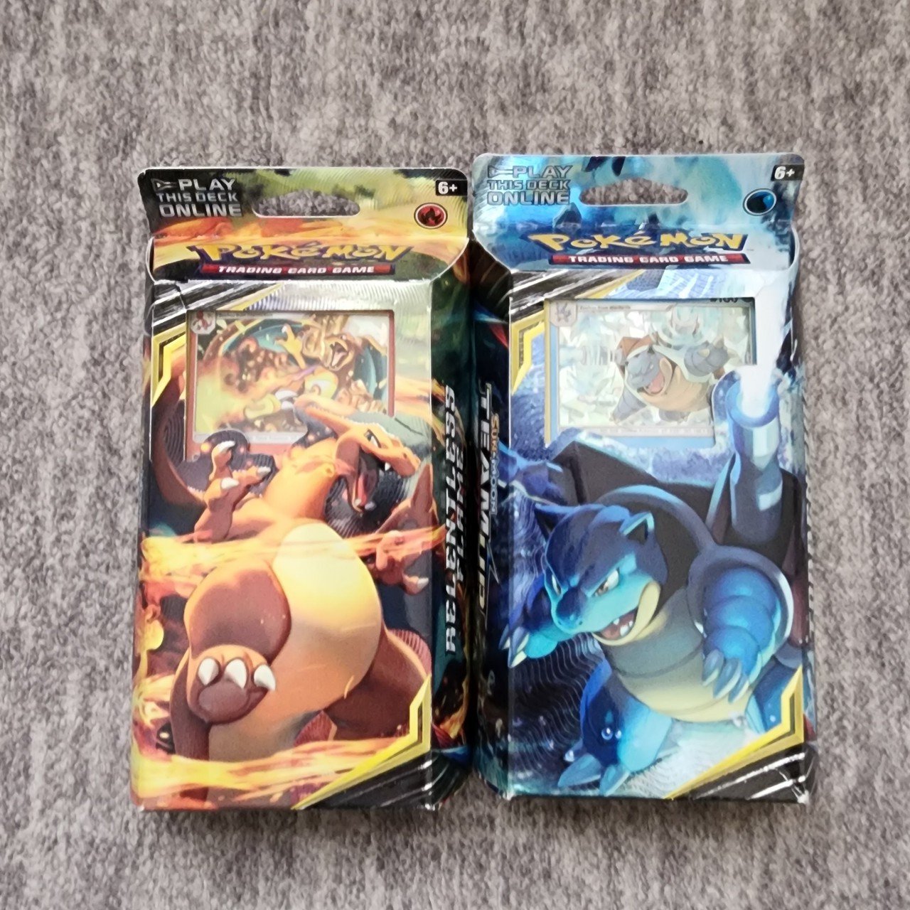 Pokemon team up charizard and blastoise decks