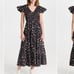O.P.T. Phoebe Dress, Black floral Like New