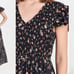 O.P.T. Phoebe Dress, Black floral Like New