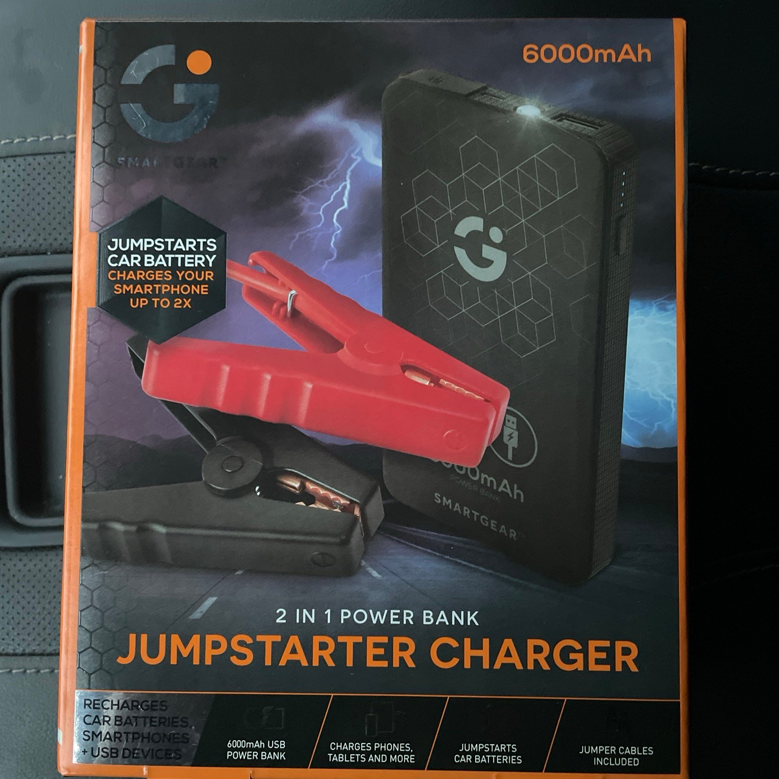SMARTGEAR 2 IN 1 POWERBANK JUMPSTARTER CHARGER 6000 mAh