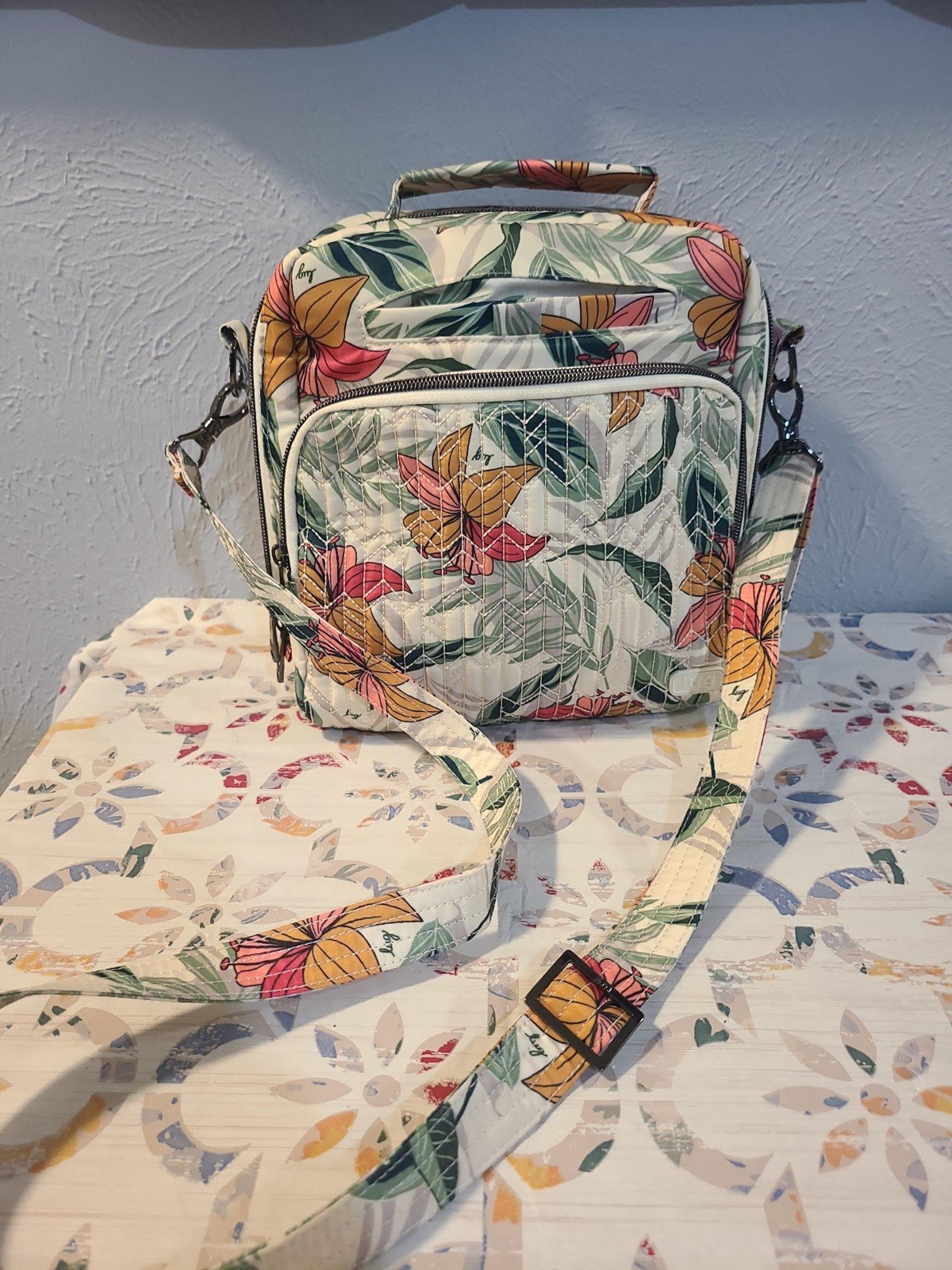 LUG Ranger Lily Sand Cross Body Bag Floral Purse Bag