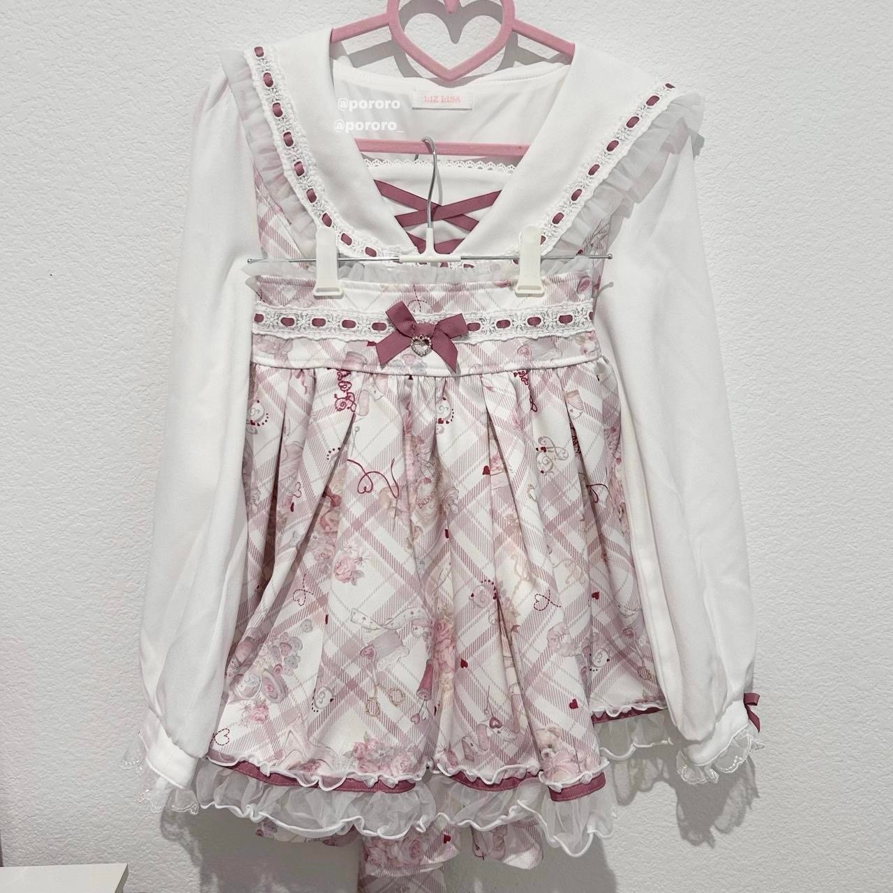 Liz Lisa Pink Sewing Bear Long Sleeve Setup