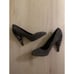 Salvatore Ferragamo Womens Gray Suede Croc Embossed Snake Pump Heel 8.5M
