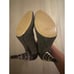 Salvatore Ferragamo Womens Gray Suede Croc Embossed Snake Pump Heel 8.5M