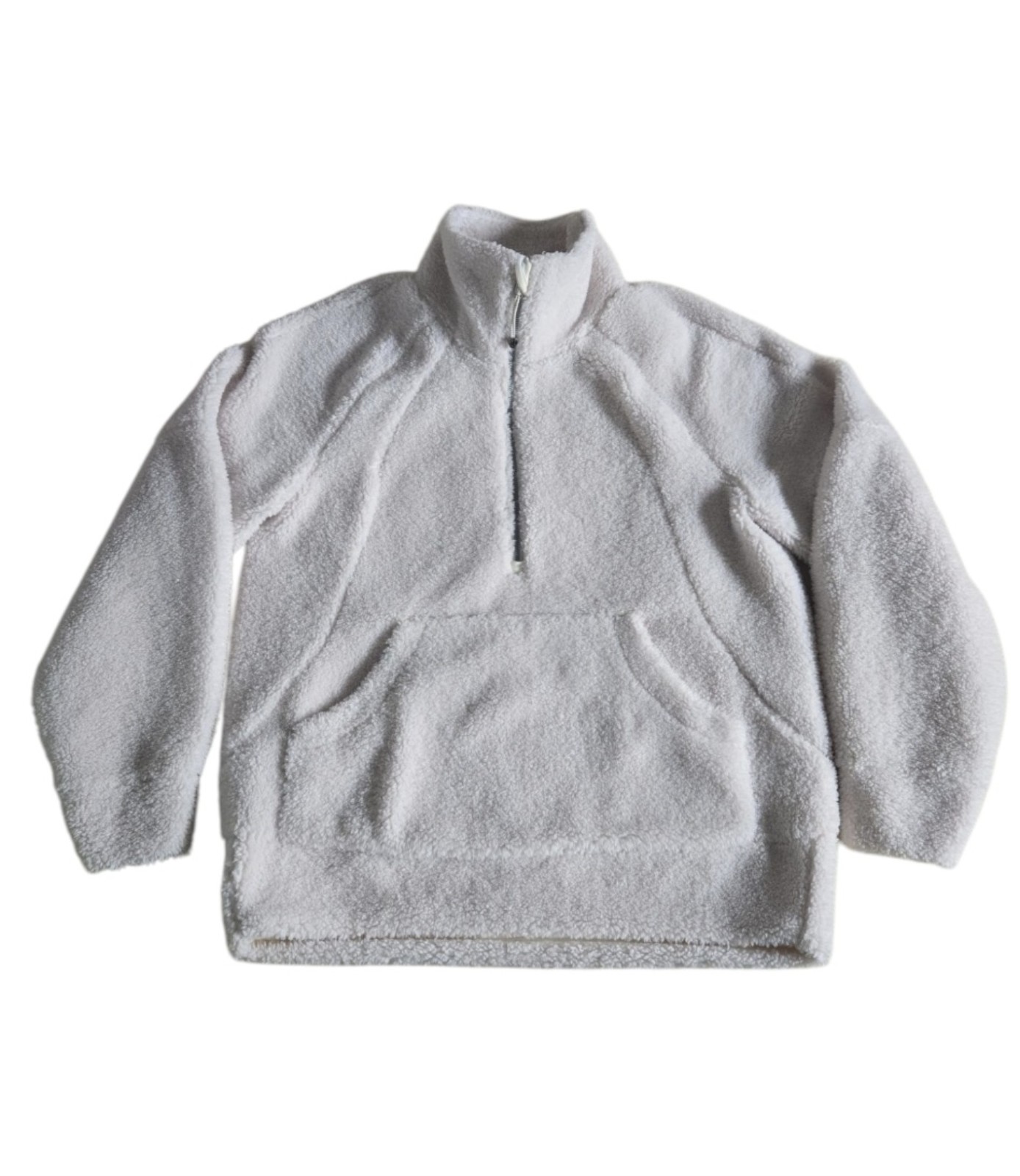 Lululemon Scuba Oversized Fleece Funnel-neck Half Zipped White Opal Size XS/S