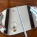 Vintage Oval Mirror Tray with Porcelain Pink Flowers and Cherub Angels