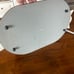 Vintage Oval Mirror Tray with Porcelain Pink Flowers and Cherub Angels