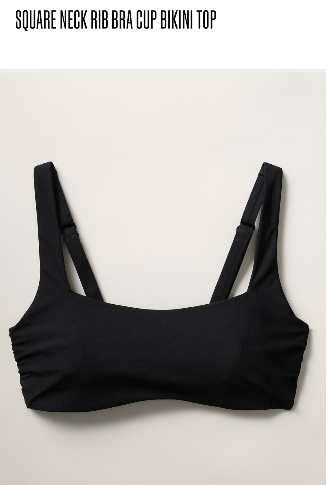 Athleta Square Neck Bra Cup Bikini Top 36D/DD