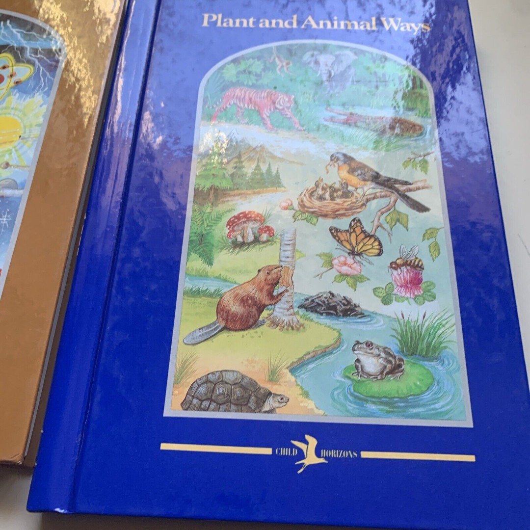 1996 Child Horizons 7 Books Lot Vintage Hardcover Home Schooling Educational