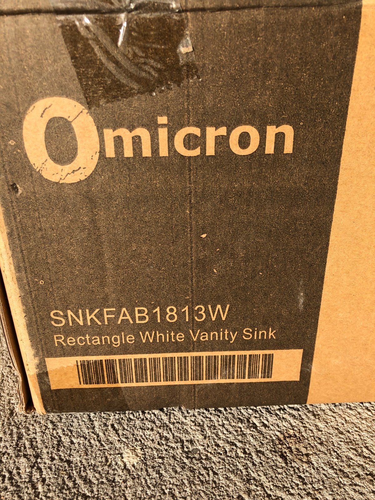 Omicron White Vanity Bathroom Sink