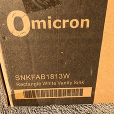 Omicron White Vanity Bathroom Sink