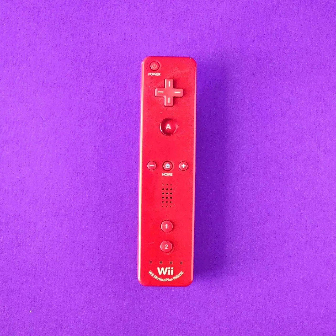 Official Wii Remote Nintendo Motion Plus Inside Wii U OEM Controller Red