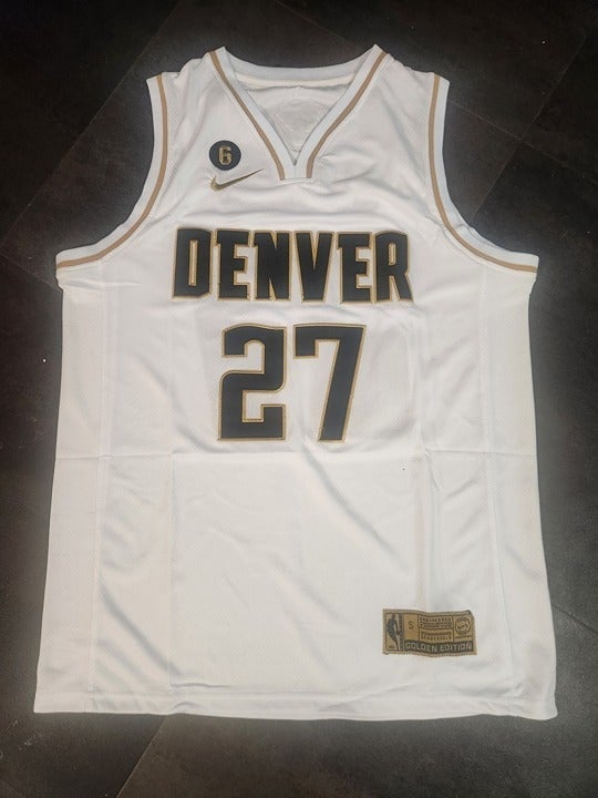 Jamal Murray Denver Nuggets Championship Jersey White finals Patch size 4XL #27
