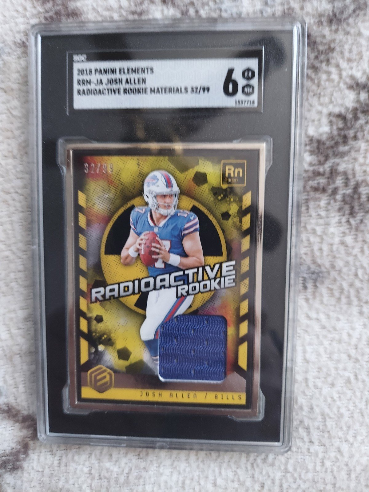 2018 Josh Allen Gold Radioactive Rookie Materials