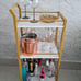 Bar Cart, Home Bar Serving Cart with 3-Tier Microwave Cart, Drink Cart