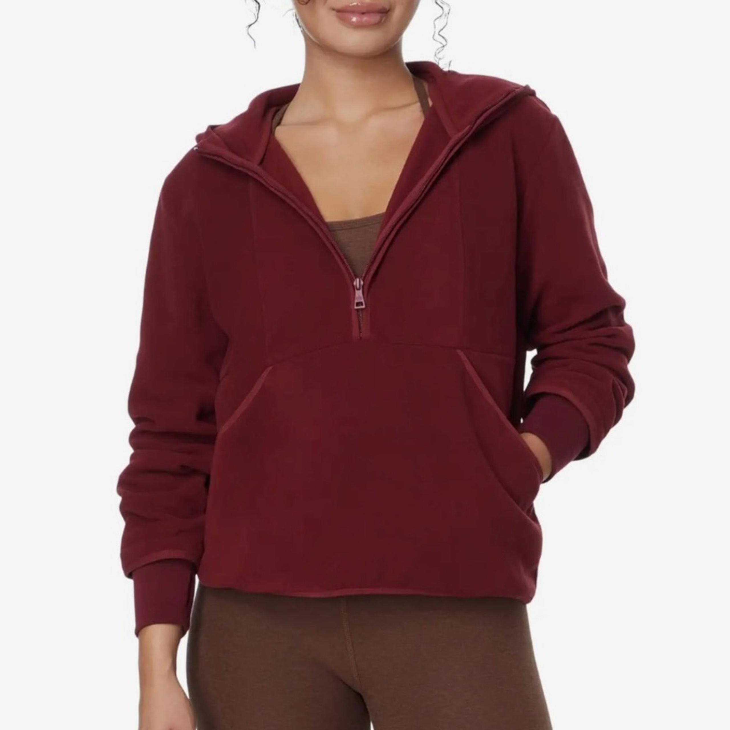 BEYOND YOGA California Merlot Urban Explorer Half Zip Pullover Sweatshirt Size M
