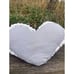 Vintage Heart Shaped Rag Rug Accent Pillow Farmhouse Primitive Red White