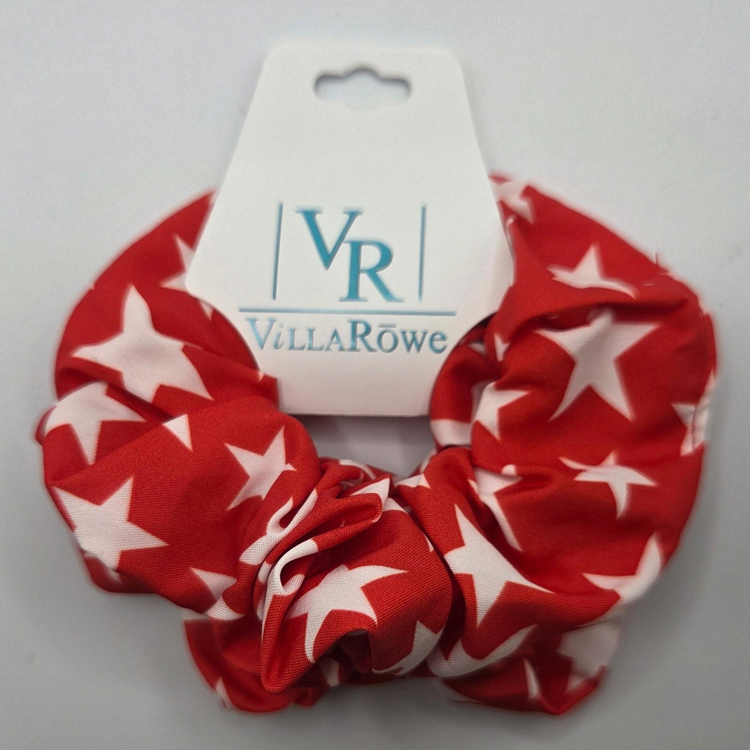 Brand NEW 2pc Set Scrunchies Red Stars Patriotic USA Americana Hair Accessories