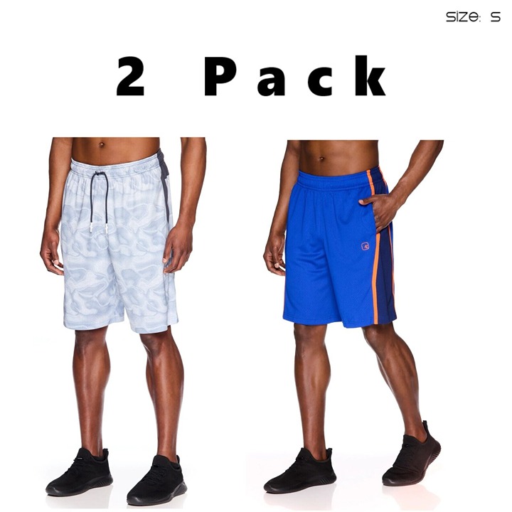 AND 1 Mens Lot 2 Athletic Mixed Design Basketball Athletic Shorts Size Small NEW