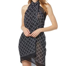 NWT Michael Kors Women Printed Convertible Wrap Swim Cover Up One Size 90 8B561