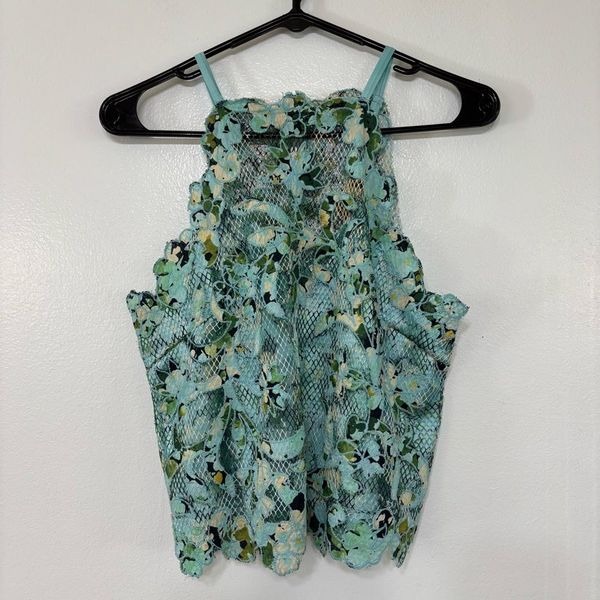 NWT Anthropologie Printed Applique Floral Tank Top