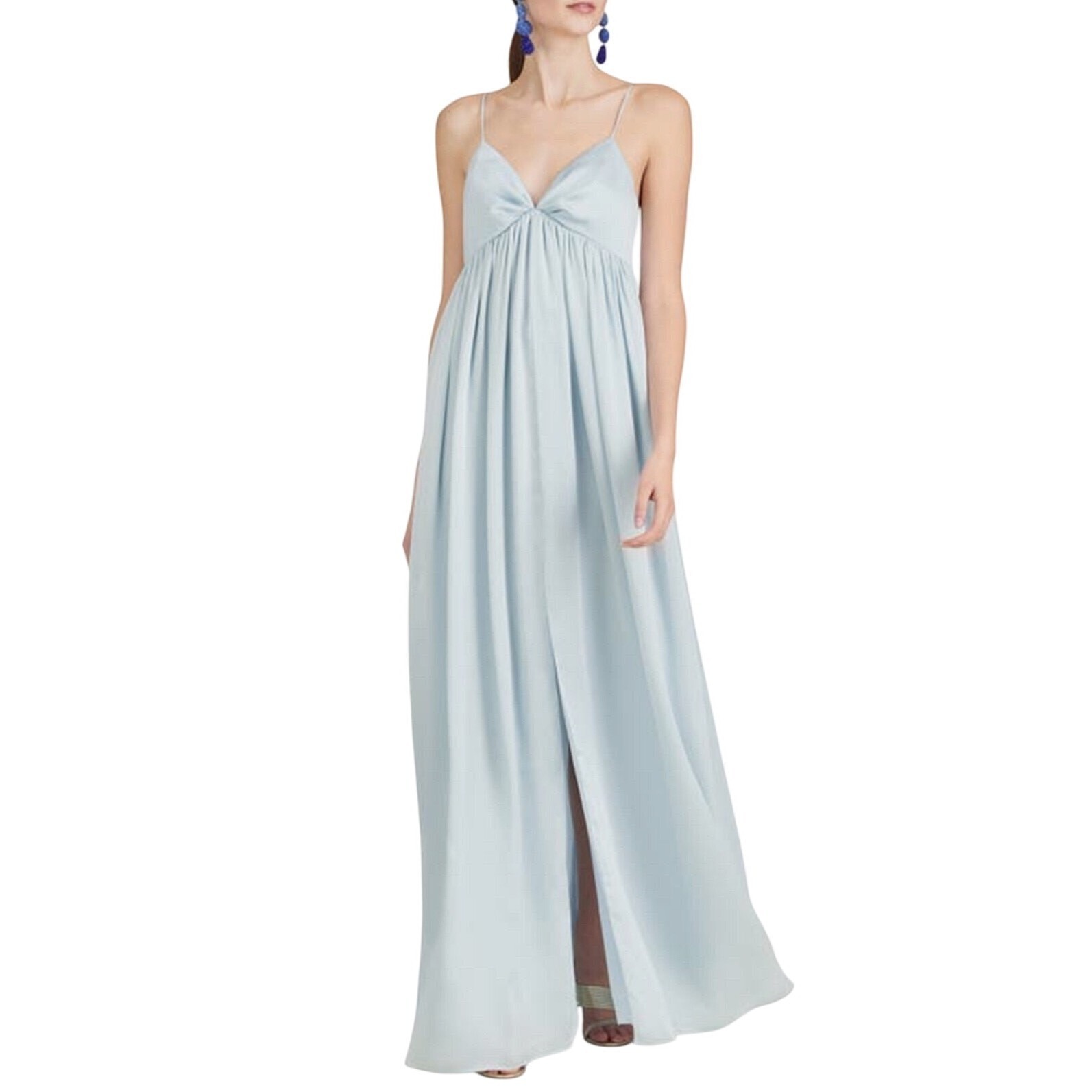 285 NWT SACHIN & BABI Jessica Ice Blue Gown Maxi Dress Formal Prom Bridal SZ 2