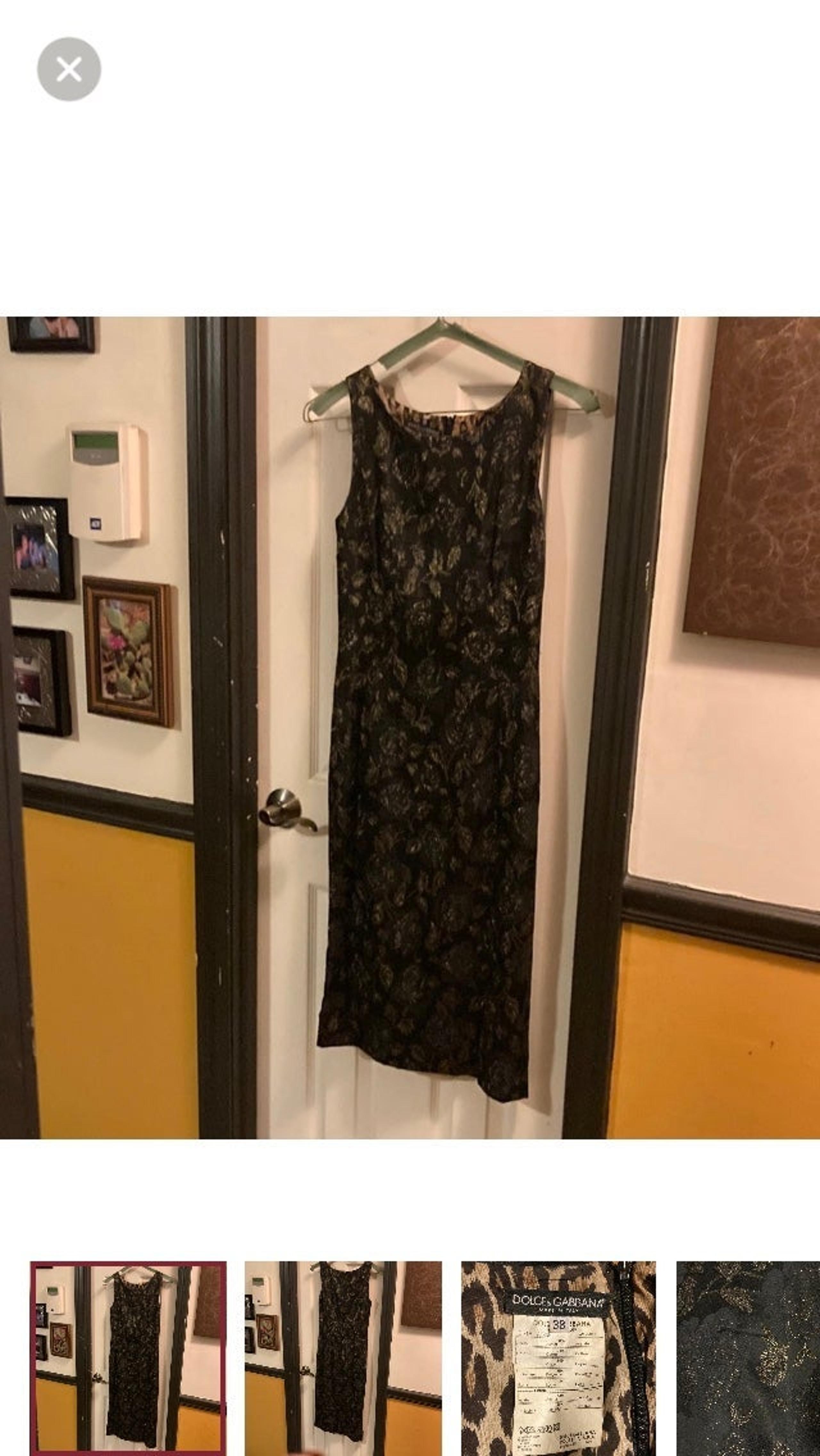 Dolce and Gabbana black party dress size 38