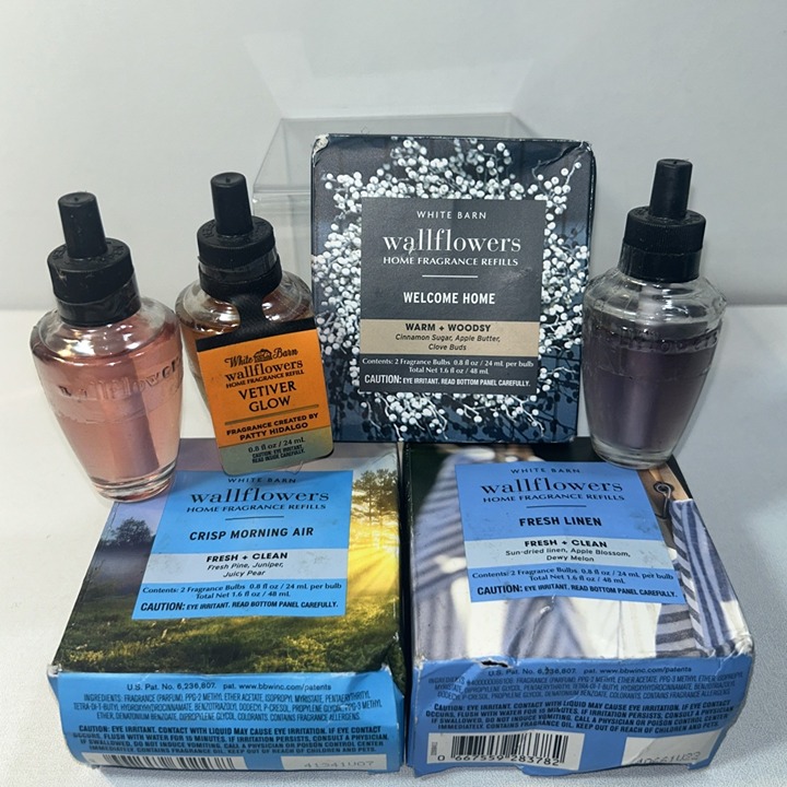 Lot 9 New White Barn Home Fragrance Refills, Damaged/Missing Boxes