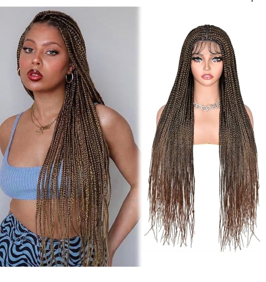 35”Ombre Blonde Braided Wigs
