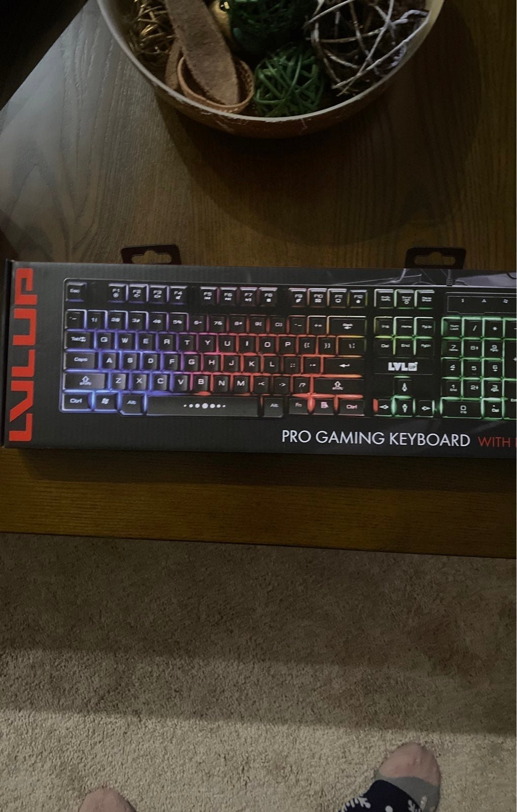Sealed Gaming Keyboard/black crocs 13.5