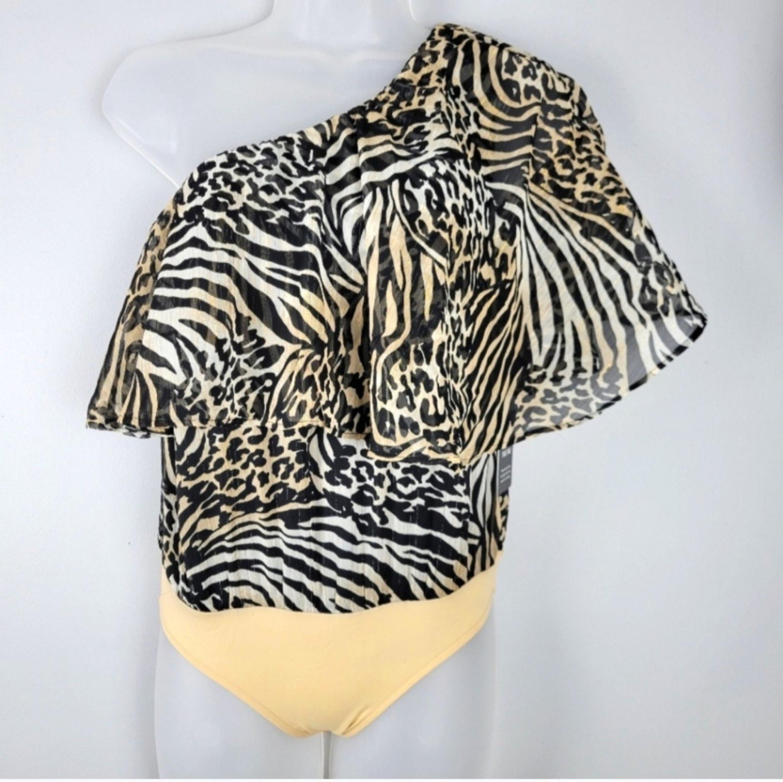 $88 NWT Express x Racel Zoe Animal Print Bodysuit