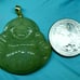 Burmese icy type A jadeite jade pendant.