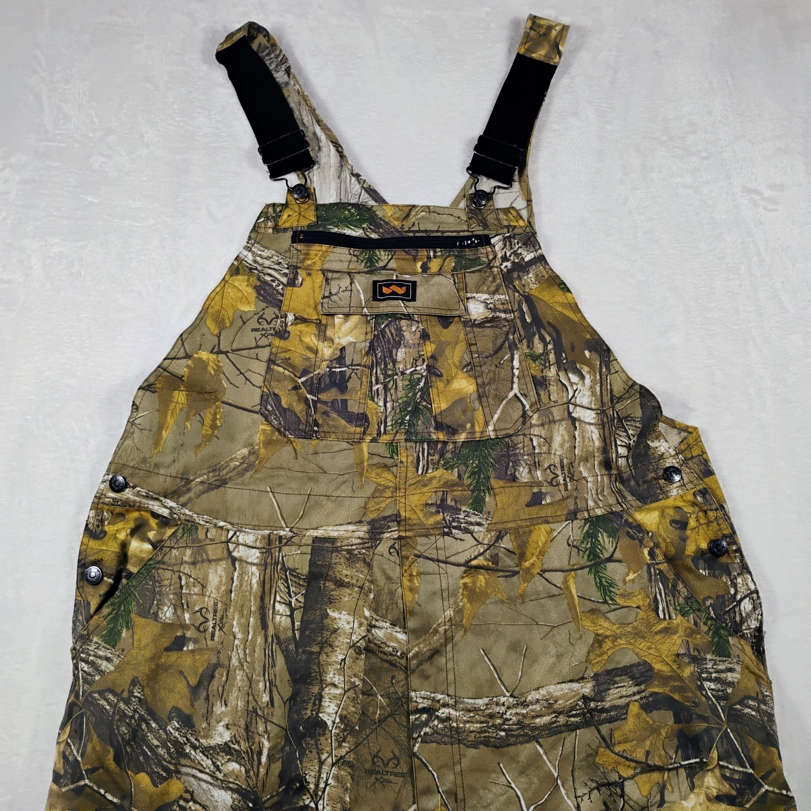 Walls Overalls Mens 2XL Realtree Camo Bibs Cargo Pockets Hunting Outdoors