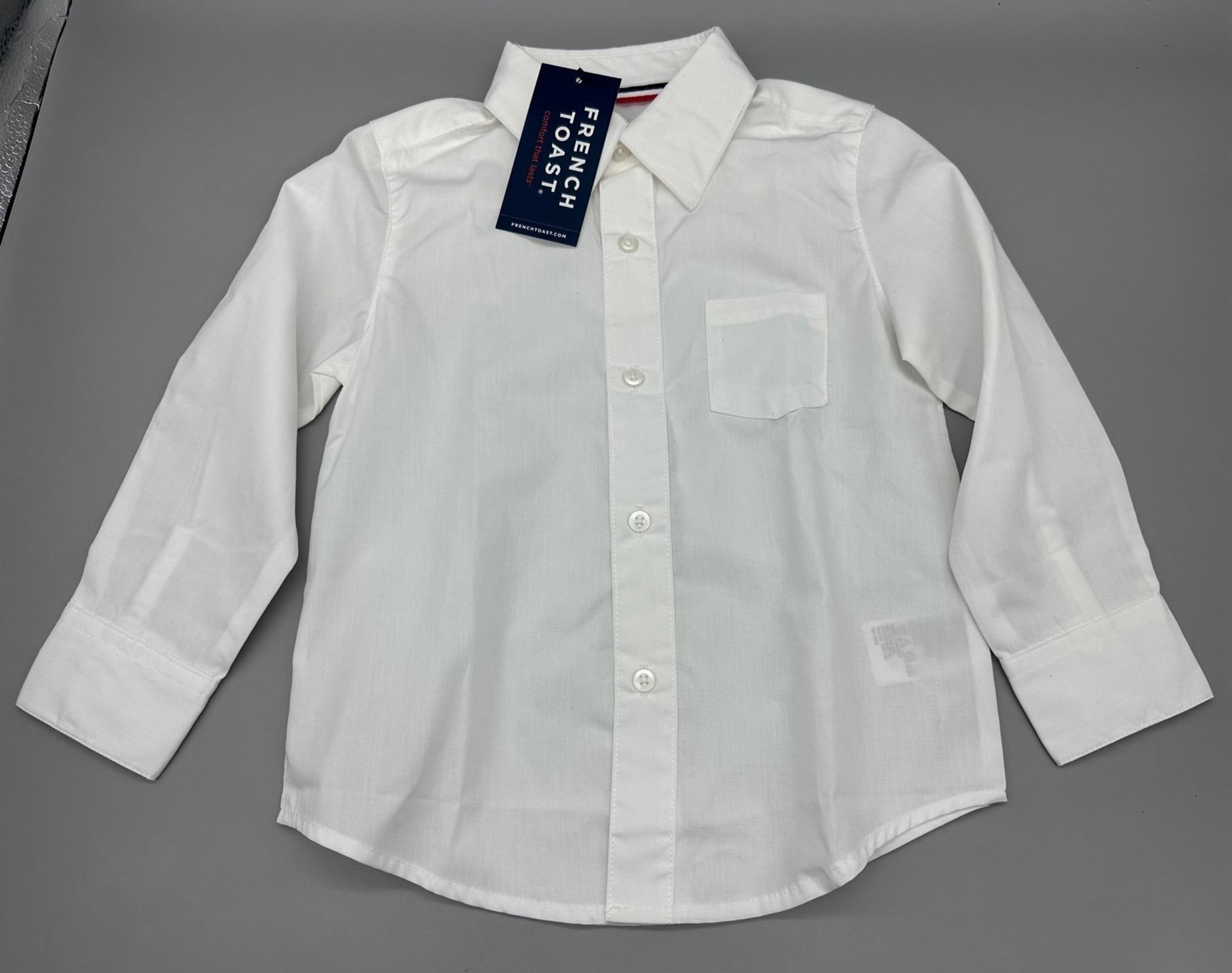 French Toast Toddler Boys Wrinkle Resistant Point Collar Long Sleeve Dress Shirt