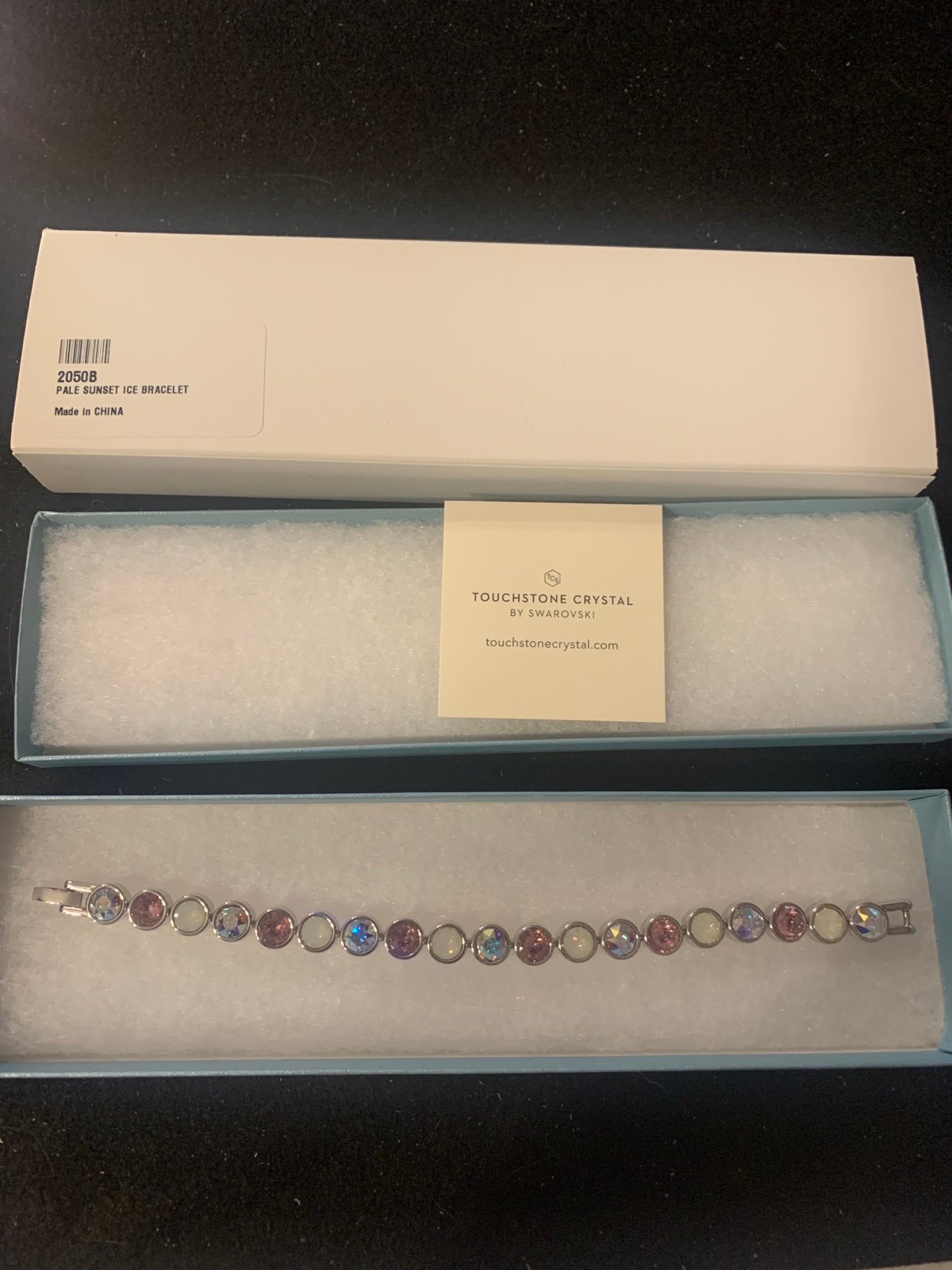 Touchstone Crystal by Swarovski Pale Sunset Ice bracelet