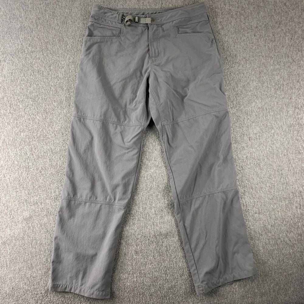 Prana Zion Pants Mens Extra Large Gray Hiking Outdoor Stretch Belt