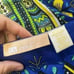 La Cera Tribal Print Caftan Blue Yellow Smocked Waist Stretchy One Size