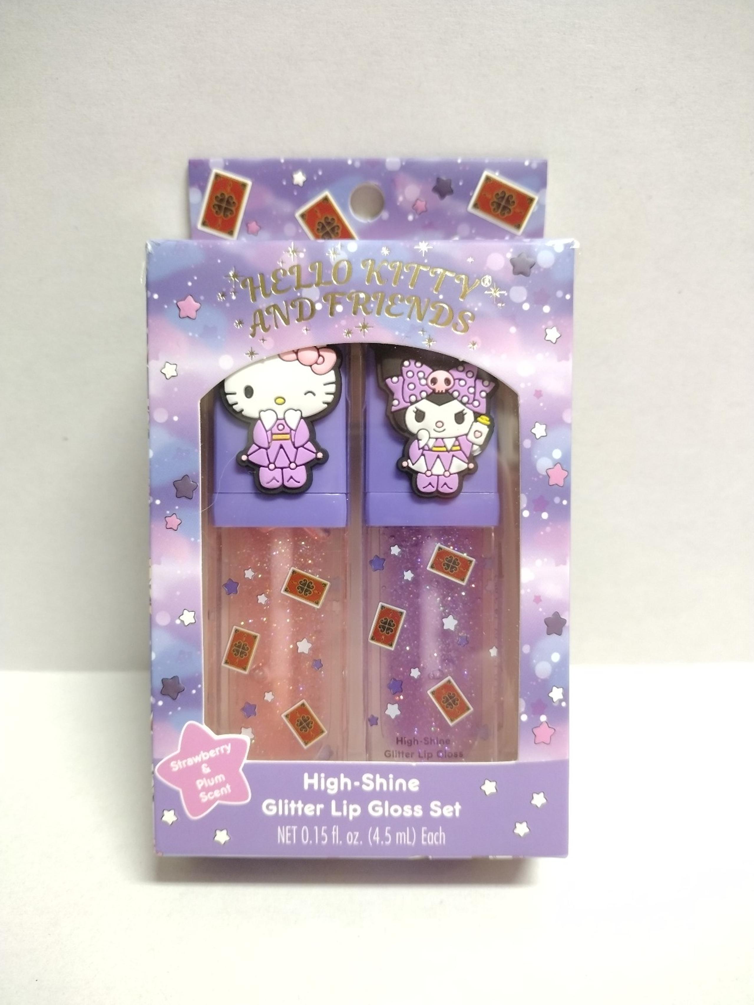 New Sanrio Hello Kitty & Friends Magic Cards Glitter Lip Gloss Set