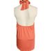 ELLA MOSS wrap crisscross casual coral halter top low back orange blouse S NEW