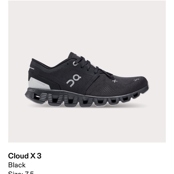 Cloud x3 size 7.5