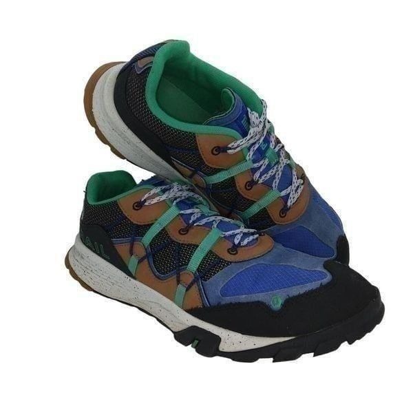 Timberland Garrison Trail Mens Pre-owned Blue/Green/Brown Hiking Sneakers-sz. 10