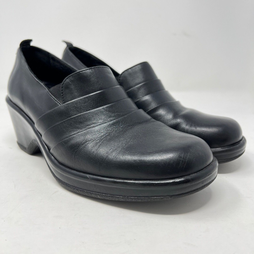 Dansko Aubrey Clogs Women’s Black Leather Shoes Size 38