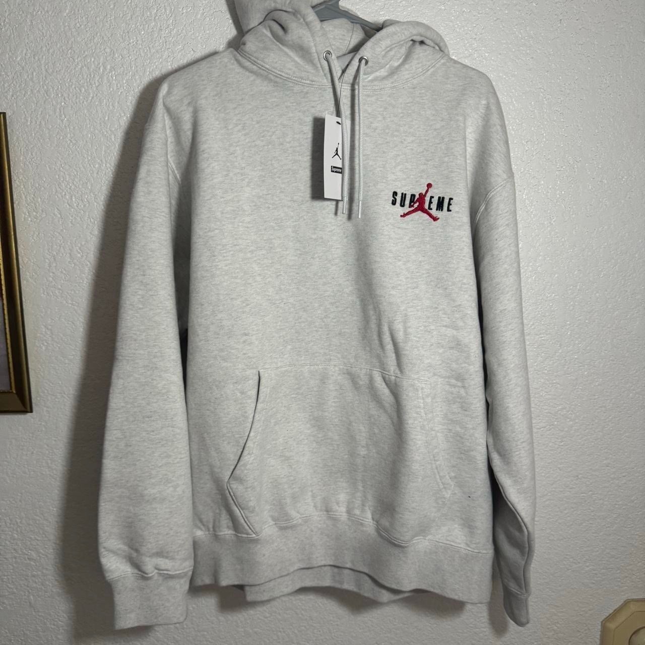 Supreme Jordan Grey Hoodie Size Medium Brand New Never Worn With Tags