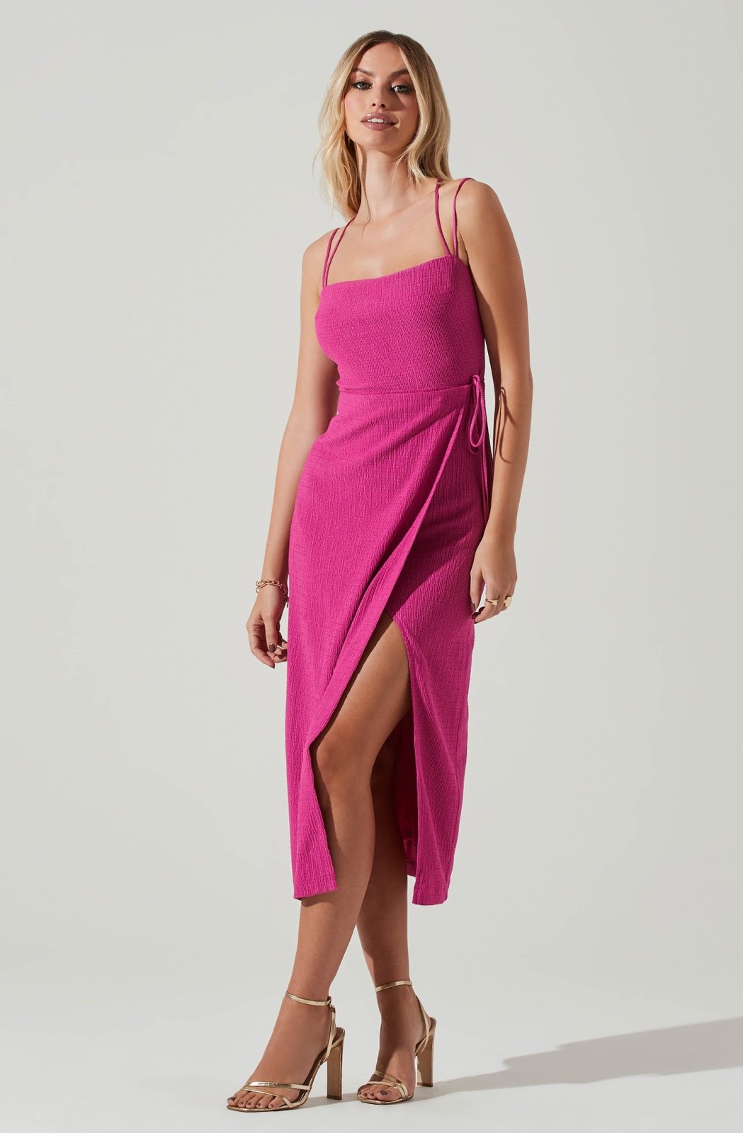 ASTR Brinda Wrap Midi Dress