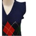 Vintage Argyle Plaid Vest Sweater Blue Red Green Yellow Preppy S