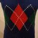 Vintage Argyle Plaid Vest Sweater Blue Red Green Yellow Preppy S