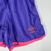 Vintage Umbro Spellout Nylon Athletic Soccer Short Drawstring Stretch Purple USA