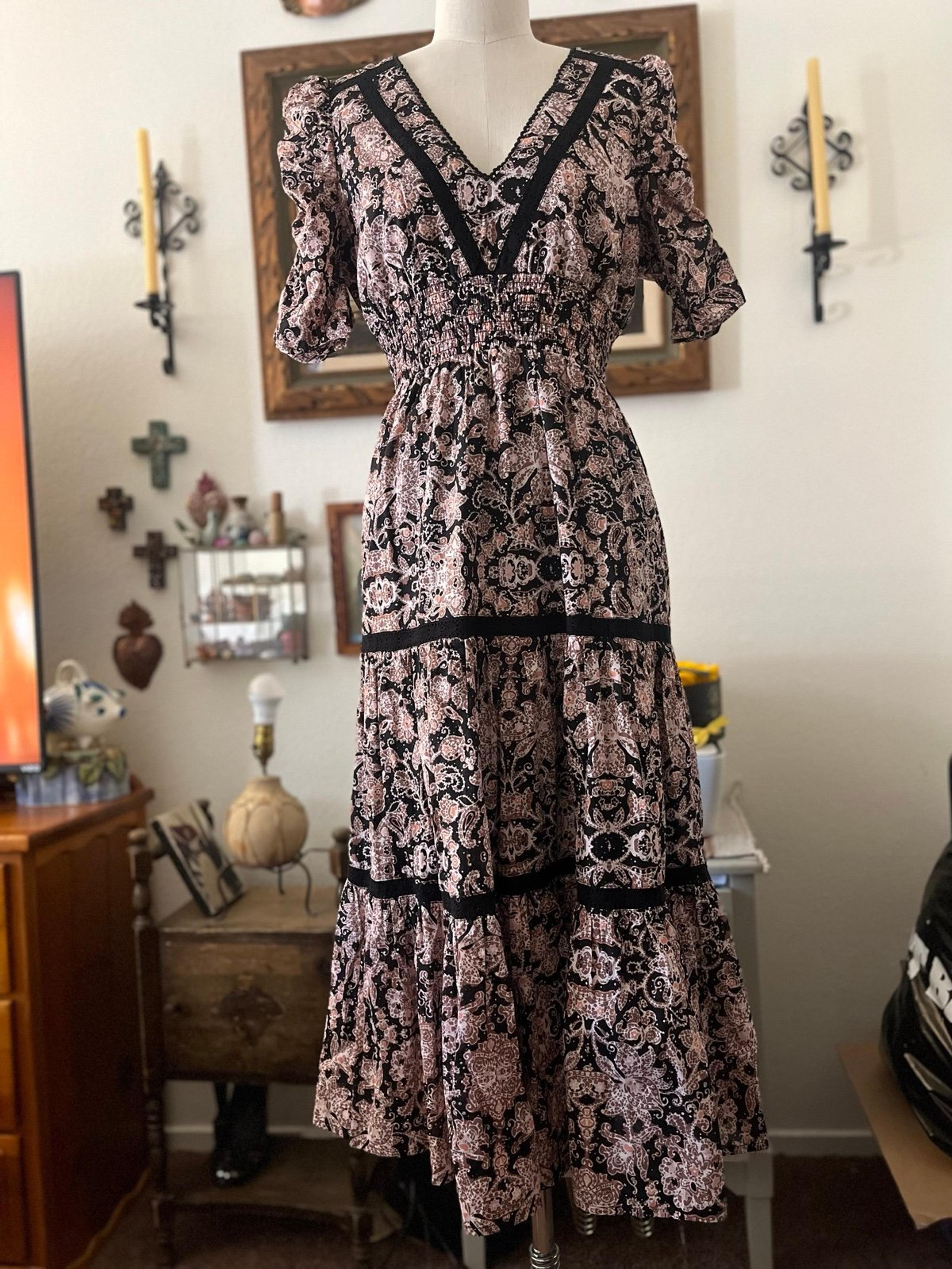 bb dakota steve madden paisley midi dress