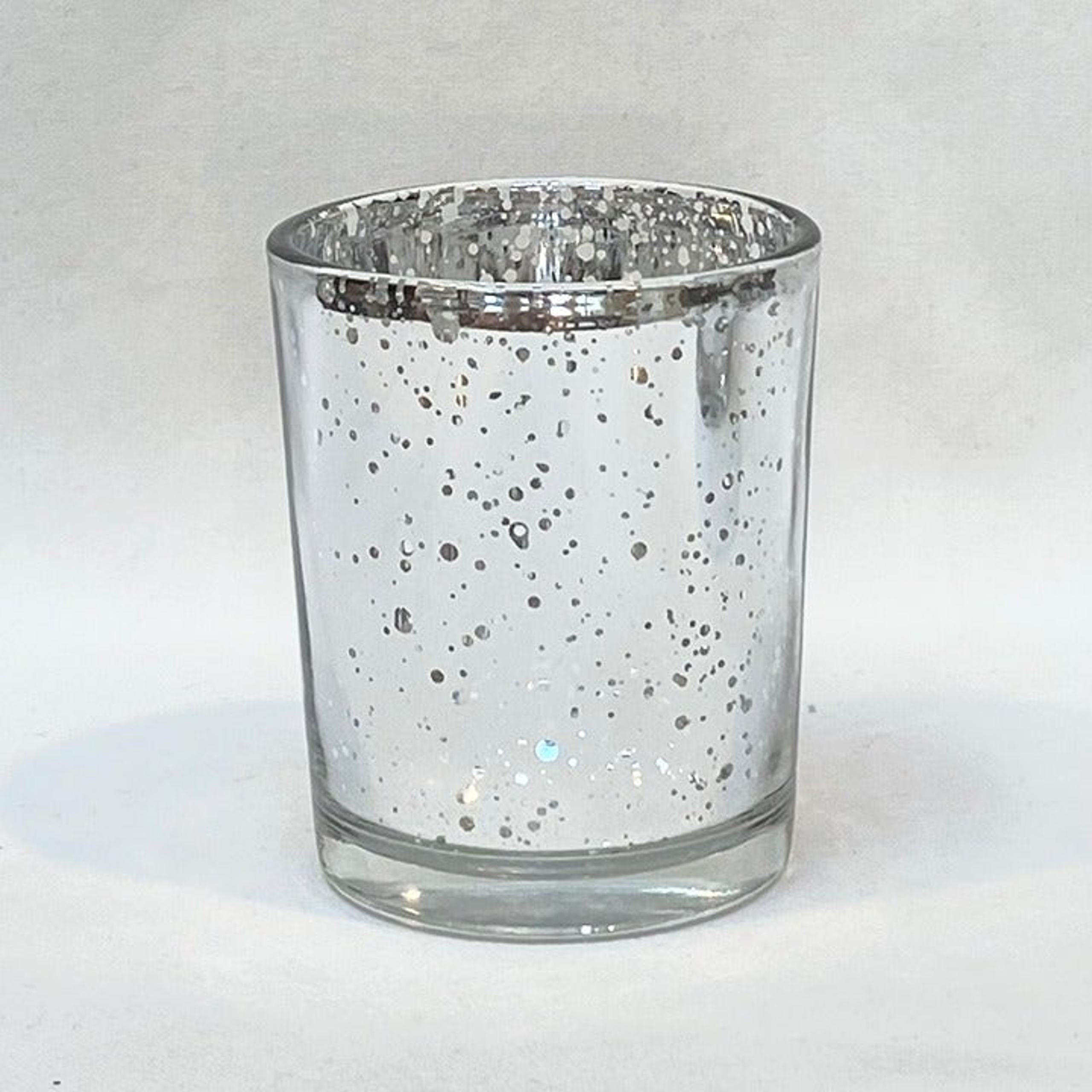 Silver Mercury Glass Votive Candle Holder - Set of 6